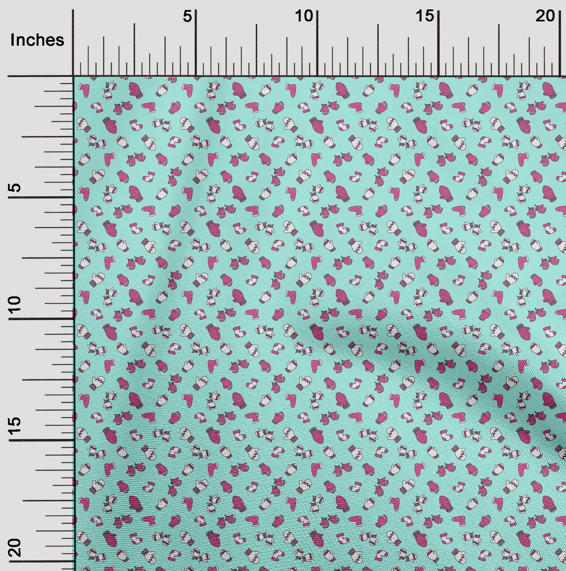 oneOone Cotton Poplin Twill Aqua Blue Fabric Christmas Dress Material Fabric Print Fabric By The Yard 56 Inch Wide