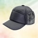 thumbnail image 5 of Boinas de cuero Cubierta de oreja de cuero para hombre Casquillo de cuero de invierno de mediana edad Gorra delantera de cuero ajustable ajustable (Negro), 5 of 5