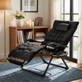thumbnail image 5 of Homall Oversized Zero Gravity Chair with Removable Thick Cushion, Lawn Patio Reclining Chair Upgraded Alloy Lock and Cup Holder, for Indoor Outdoor, Black, 5 of 7