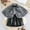 w93# Black143, variant on Wuxian Holiday Outfits Stylish Leopard Print Plush Cardigan Jacket Long Sleeve Shirt Layered And Leather Pleated Skirt Three Piece Fashion Sweat Set For Toddler,Black,2-3 Years