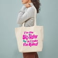 thumbnail image 5 of CafePress - Big Sister Makes The Rules Tote Bag - Unisex Canvas Tote Bag, Beige, 1-Piece, 5 of 9