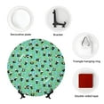 thumbnail image 4 of Daiia Alphabet And Panda Printed Pattern Ceramic Plate Dinner Plates Bone China Decorative Plates with Display Stand Art Ceramic Ornaments for Wall Hanging Decoration-7in, 4 of 6