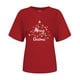 thumbnail image 4 of Blusas para las Mujeres Casual, Navidad Impresión Cuello Redondo Blusa de Moda, Fiesta de Fiesta Camiseta Top, 4 of 8
