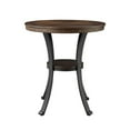 thumbnail image 2 of Pemberley Row Oak Veneer Rustic Umber Brown Pub Table Round Nailhead Trim 36" Unassembled, 2 of 5