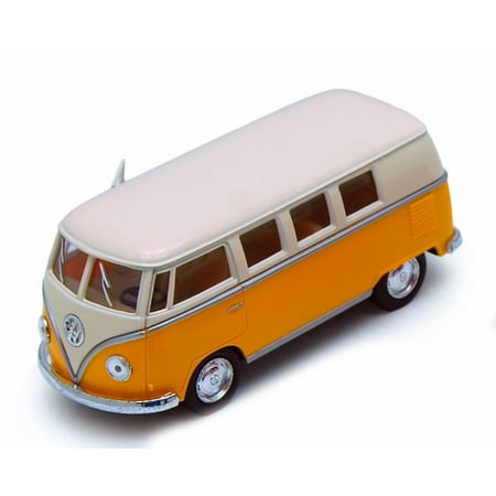 1962 Volkswagen Classical Bus, Yellow - Kinsmart 5377D - 1/32 scale Diecast Model Toy Car (Brand New, but NOT IN