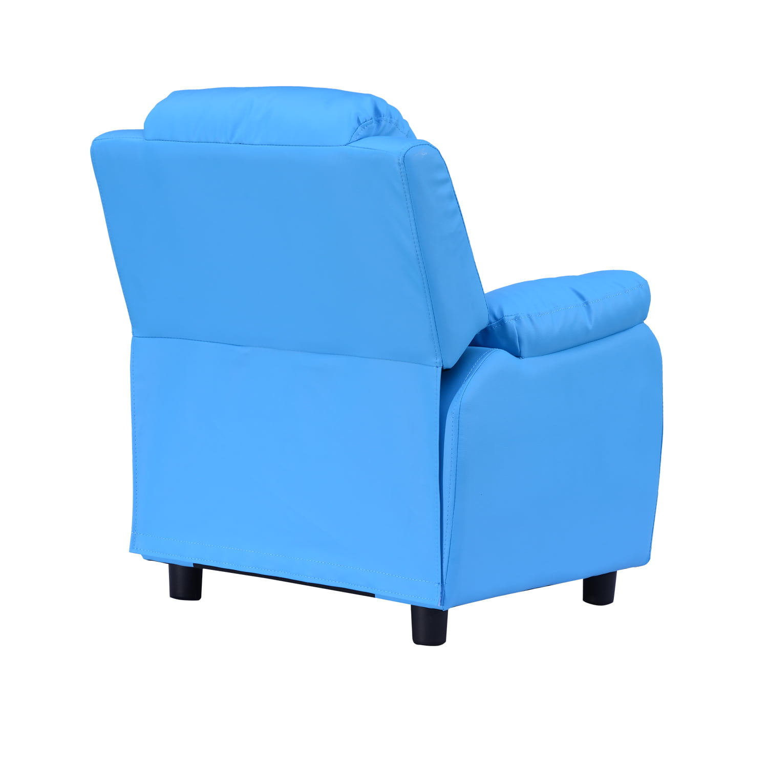 Blue Children Recliner Kids Sofa Armchair Room Furniture w/ Storage Arms 