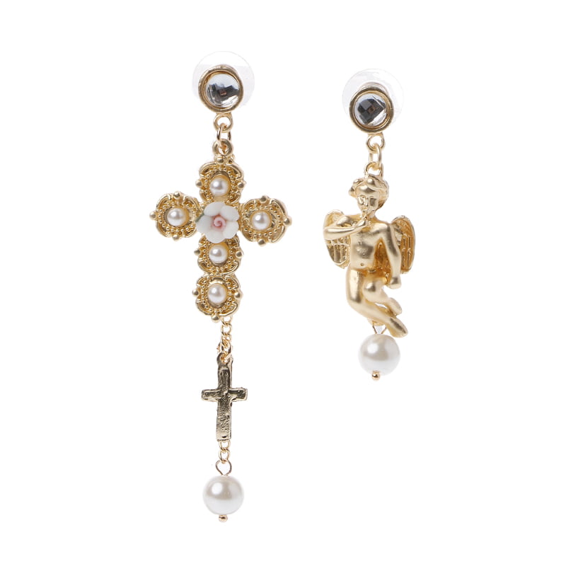 Natural Freshwater Pearl Drop Dangle Earrings Women Gold Tone Fashion Jewelry 5# Kofun Earrings 