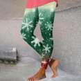 thumbnail image 2 of DDAPJ pyju Women's Christmas Leggings Novelty 3D Graphic Prints Casual Holiday Tights Lightweight Breathable Milk Silk Legging Green XL, 2 of 5