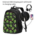 thumbnail image 2 of Pofeuu Frogs And Santa Hat Print Storage Laptop Backpack with USB Charging Port[Water Resistant] College Computer Bookbag Fits, 2 of 7