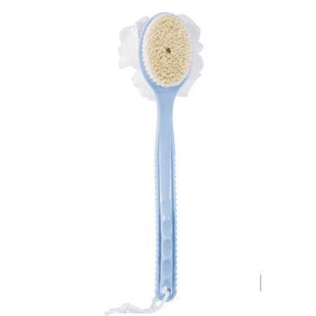 Cynthia Shower brush with bristles and loofah, back washer Mesh sponge ...
