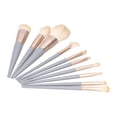 thumbnail image 4 of Brocha para mezclar BuyWeek Juego de 10 brochas de maquillaje Cerdas de fibra y mango largo, 4 of 14
