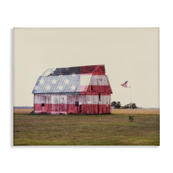 Stupell Industries Traditional Americana Farmhouse Barn Canvas Art, 20 x 16, by Daniel Sproul