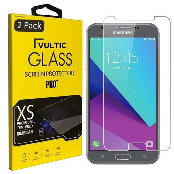 Vultic [2 Pack] Protecteur d'Écran pour Samsung Galaxy J3 Prime / J3 Emerge [Compatible avec Étui], Film en Verre Trempé