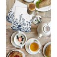 thumbnail image 4 of Blue Botanical Kitchen Dish Towels for Drying Dishes Set of 3, Dragonfly Flower Leaf Retro Ink Style Waffle Weave Microfiber Hand Tea Bathroom Towels Quick Dry & Absorbent Towel 15.7x23.6, 4 of 7