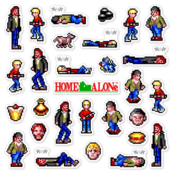 Home Alone Stickers Sega Master System Pixel Art 29 Sticker Pack