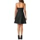 thumbnail image 3 of Vestido de mezclilla para mujer INSPIRE CHIC, con cuello halter, sin espalda, con botones, color negro, talla S, 3 of 6