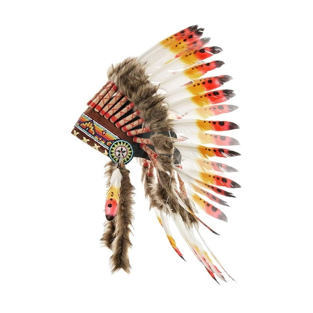 de plumas de inspiración india, accesorio para fotos, ideal para fiestas de baile burlesque.