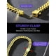 thumbnail image 4 of Brazalete Richsteel con cadena de eslabones chapados en oro de acero inoxidable 316L, 4 of 7