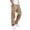 Khaki, variant on Men's Paratrooper Cargo Pants - Multi-Pocket Casual Streetwear for Hiking, Traveling, and Daily Comfort with Durable Tactical Cotton Blend