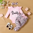 thumbnail image 2 of mgoYE Baby Girls Clothes 12 Months Newborn Infant Baby Girls Outfit Long Sleeve Ruffle Romper Floral Pants Headband Sets 0-18 Months(Pink,0-3 Months), 2 of 7