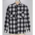 thumbnail image 3 of S-4X Plus Size Wool Shirts for Men with Pocket Big & Tall Long Sleeve Shackets Shirt Button-Down Collared Casual Plaid Printed Office Work Tops, 3 of 6