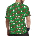 thumbnail image 2 of Wukai Cute Santa And Ho Ho Ho Print Men's Short-Sleeved Mesh T-Shirt,Quick-Dry Short Sleeve Workout T-Shirt-XX-Large, 2 of 8