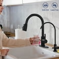 thumbnail image 5 of Wowow Kitchen Faucet and Water Filter Faucet Combo, WOWOW Stainless Steel Kitchen Sink Faucet with Drinking Water Faucet for Reverse Osmosis or Water Filtration System, Matte Black, 5 of 5