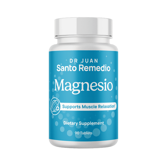 Santo Remedio Magnesium, Supports Muscle Relaxation, Dietary Supplement, Magnesium Citrate 300 mg, No Artificial Flavors, No Artificial Colors, 90 Tablets (90 Servings)