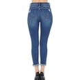 thumbnail image 3 of Wax Jean Women's 'Butt I Love You' Push-Up High Rise Destructed Capri Jeans Dark 1, 3 of 3