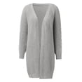 thumbnail image 5 of Vedolay Cardigans for Women Knit Classic Cardigan Sweater Loose Fit Casual Jacket Coat Gray,XL, 5 of 5