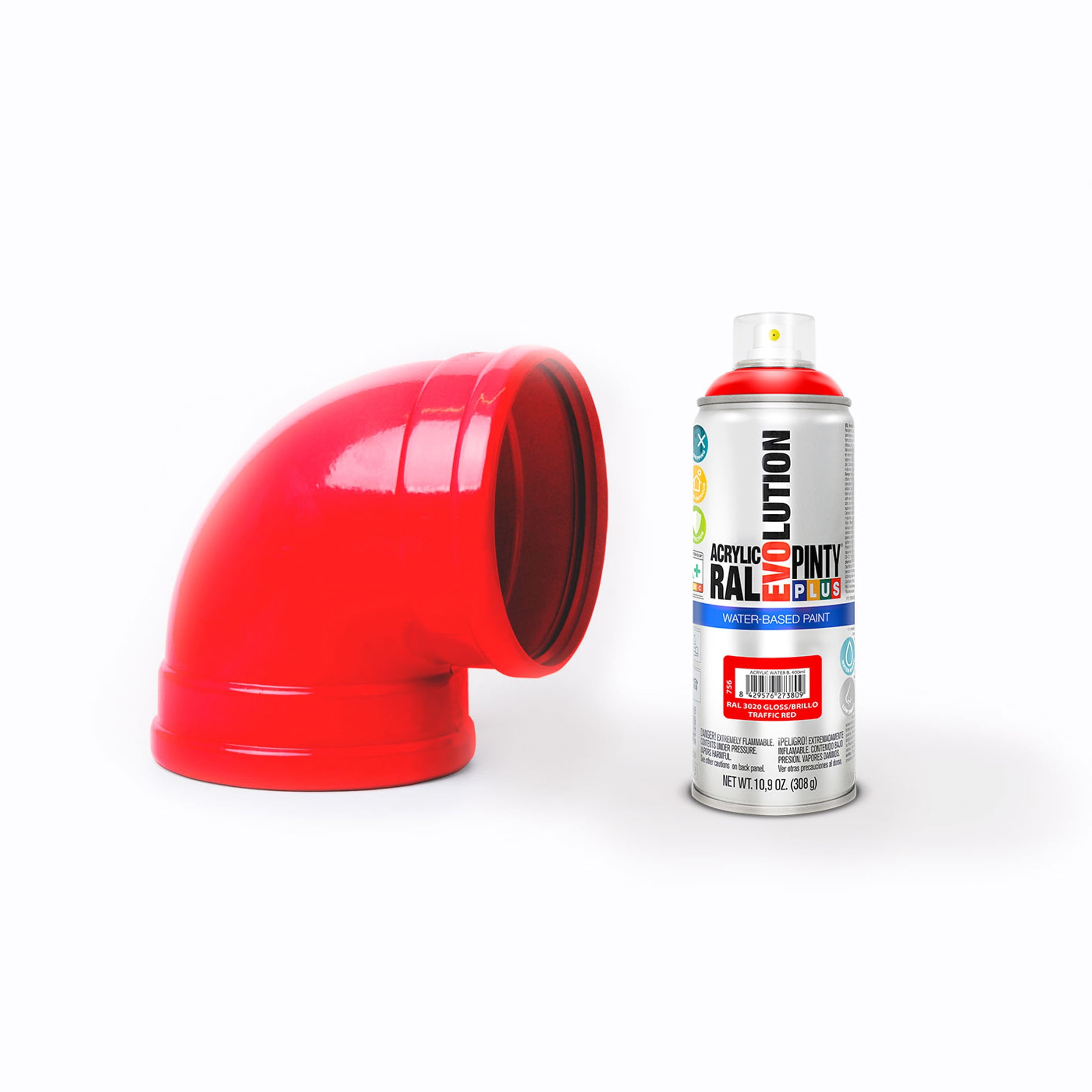 Pintyplus Spray Paint, Gloss Traffic Red. GREENGUARD Gold