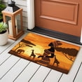thumbnail image 5 of Rectangle Area Rug 2x3ft,African Black Women Washable Carpet Non-Slip Runner Accent Rugs Indoor Floor Mat for Bedroom Living Room Decor,Dusk Forest Animal Giraffe Elephant, 5 of 9
