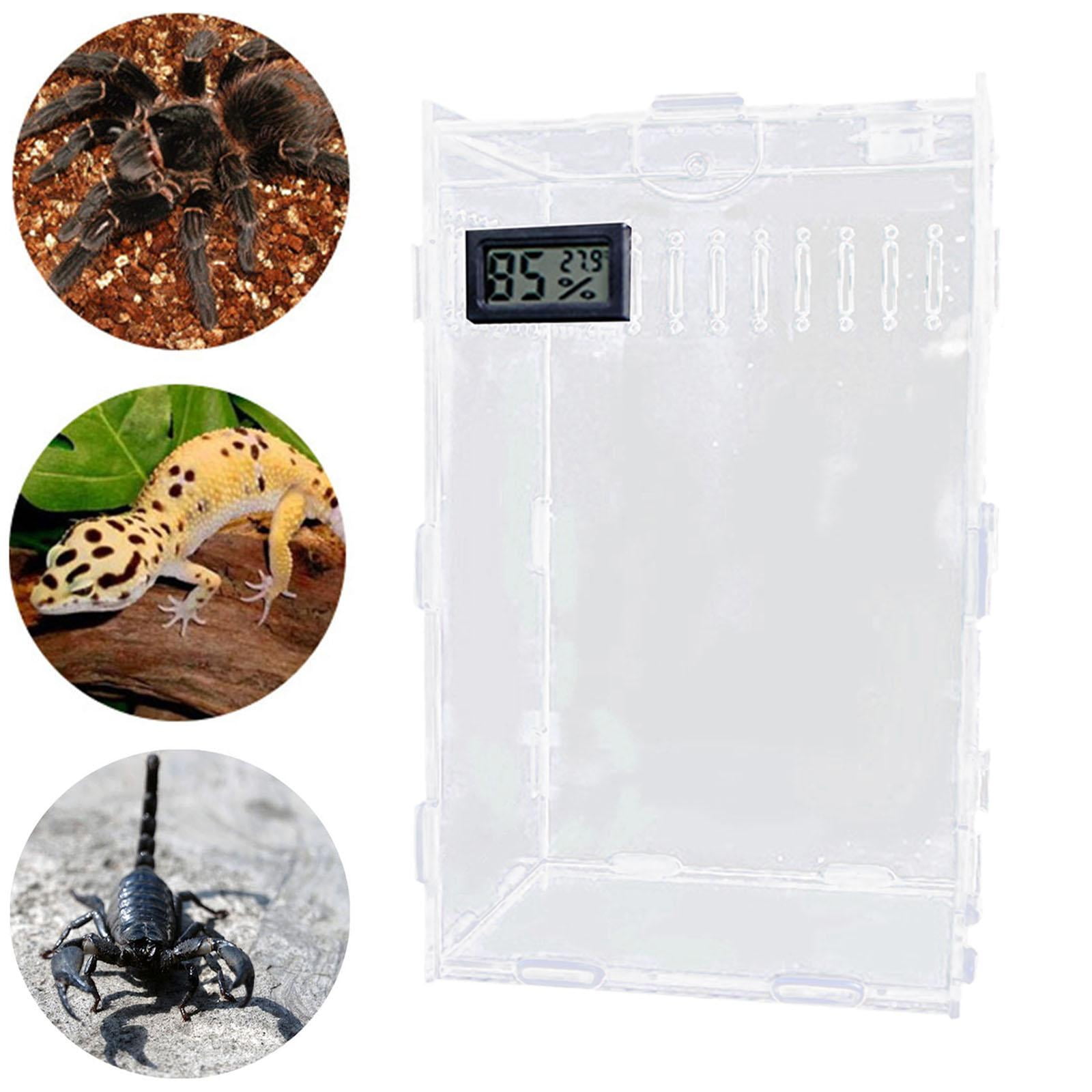 Reptile Enclosure Acrylic Tarantula Habitat Spider Cage DIY Ventilated Viewing for Hermit Crab Frogs M