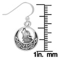 thumbnail image 2 of Jewelry Trends Howling Wolf Celtic Moon Sterling Silver Dangle Earrings, 2 of 3