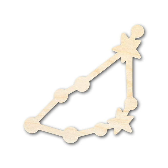 Unfinished Wood Capricorn Constellation Shape - Zodiac Craft - up to 46" 12" / 1/4"