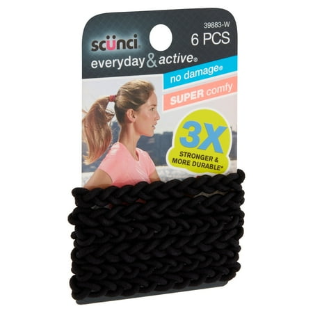 Scunci Scunci Everyday Active No Damage Hair Ties 6 Ct