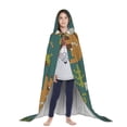 thumbnail image 3 of Honeii Knitted Woodland Squirrel Print Poncho Cape, Cloak Coat, Snuggly Hooded Wearable Blanket, Hooded Cape For Teenagers,Halloween Costumes-Large, 3 of 7