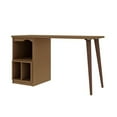 thumbnail image 4 of Hampton 53.54 Home Office Desk with 3 Cubby Spaces and Solid Wood Legs in Maple Cream, 4 of 7