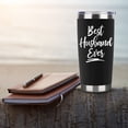 thumbnail image 2 of Best Husband Tumbler Gifts for Husband From Wife Valentines Day Gifts for Him Husband Birthday Gift, Happy Bday Valentine Presents for Him Men - Best Husband Ever Wine Cup Gift with Lid Straw 20oz, 2 of 6
