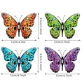 thumbnail image 2 of Wall Hanging Decor Butterfly Acrylic Wall Art 4.5 X 3.5 Inch Colorful Whimsical Hanging Wall Decor for Home Decorative Accent Set of 4, 2 of 5