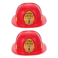 thumbnail image 2 of FELTECHELECTR 2 piezas de sombrero de bombero, casco de bombero para cosplay de adulto, accesorio de disfraz de bombero, 2 of 5