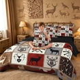 thumbnail image 4 of meiyoeat Wild Animal Deer 7-Piece King Bedding,For Men,Retro Farmhouse Camouflage Hunting King Bed in a Bag For Kids,Black Reversible, 4 of 7