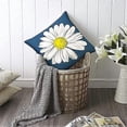 thumbnail image 3 of Daisy Cushion Covers Set of 4, Linen Square Flower Throw Pillow Case 18x18 Inch for Decorative Sofa Bed Home Car, 3 of 3
