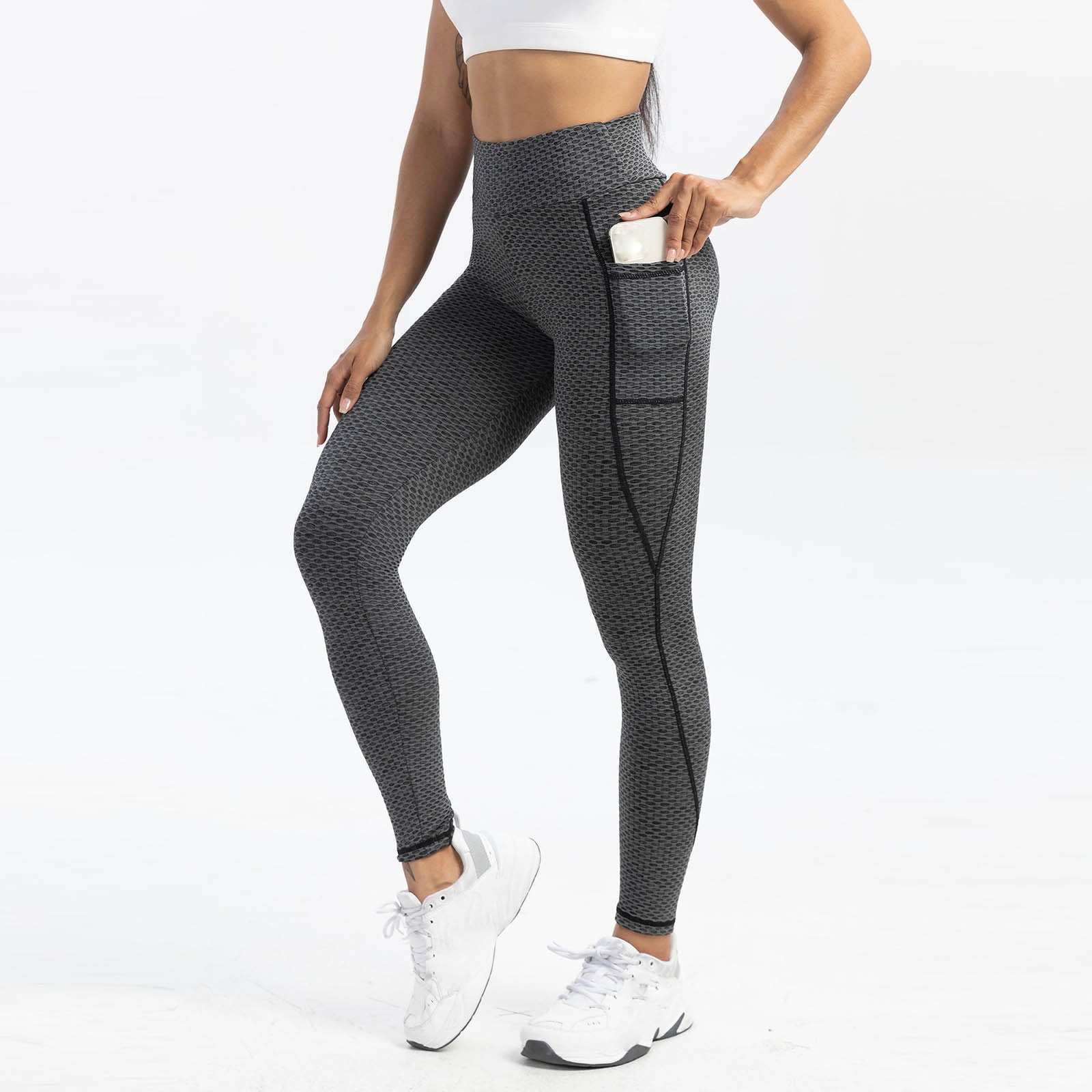 CAICJ98 Workout Leggings for Women High Waisted Capri Leggings for Women Soft Slim Tummy Control Exercise Pants for Running Cycling Yoga Workout