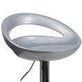 thumbnail image 6 of Flash Furniture Dash Contemporary Silver Plastic Adjustable Height Barstool with Rounded Cutout Back and Chrome Base, 6 of 11