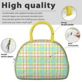 thumbnail image 3 of Geometric Plaid Lunch Tote – Abstract and Moroccan-Inspired Checkered Pattern, Insulated and Reusable Lunch Box with Fashionable Flair, 3 of 6