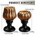 thumbnail image 3 of Halloween Pumpkin Candle Holder Decorative Tea Light Holder for Festive Table Centerpiece Cozy Autumn Decor Votive Candle Stand for Home Hotel & Restaurant Decor Use, 3 of 9