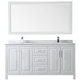 thumbnail image 2 of Wyndham Collection Daria 72" Square-Sinks Wood Double Bathroom Vanity in White, 2 of 3