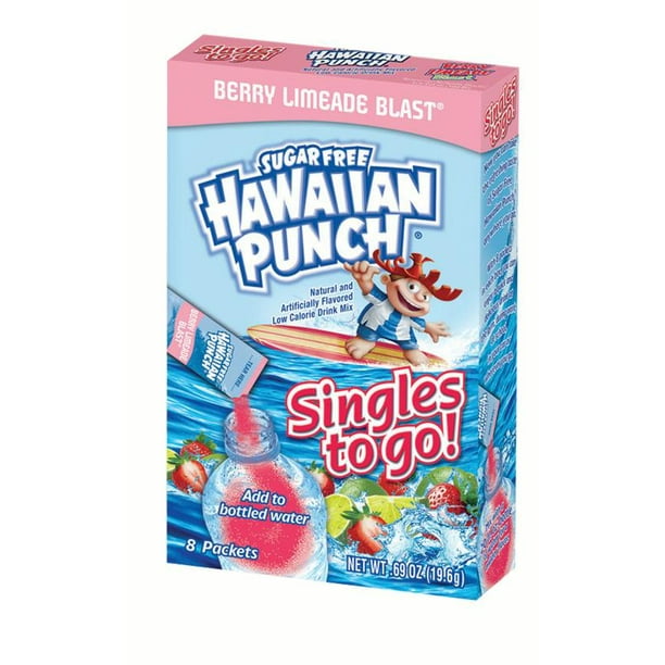 Hawaiian Punch Sugar Free Berry Limeade Drink Mix Packets 0 69 Oz 8 hawaiian-punch-fruit-juicy-red-sugar-free-35-oz-packets-drink-mix-2