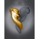 thumbnail image 1 of Escultura de estatua de figura de metal de alambre de acero abstracto, pintura en lienzo para pareja, pintura colgante, base de pintura de impresión a chorro de alta definición, 1 of 5